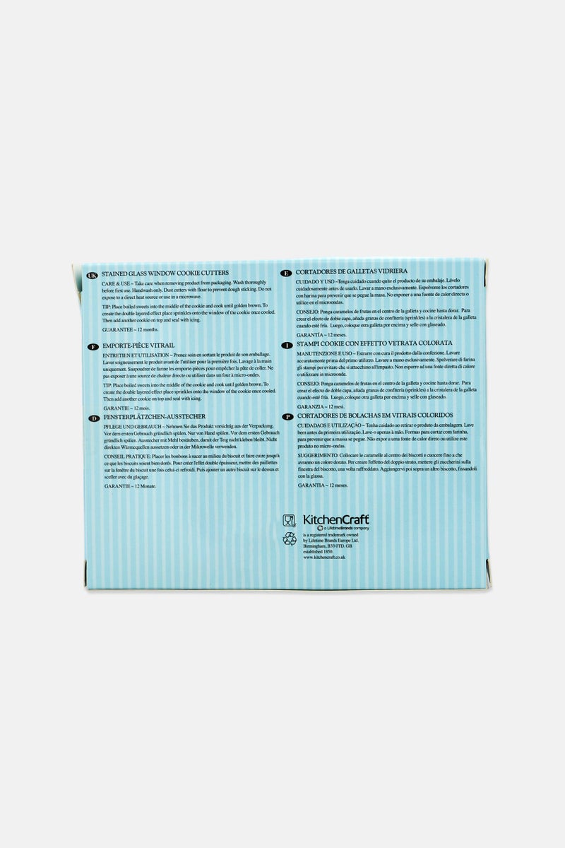 KitchenCraft 5 Pcs Festive Stained Glass Window Cutter, Multicolor - Image 2